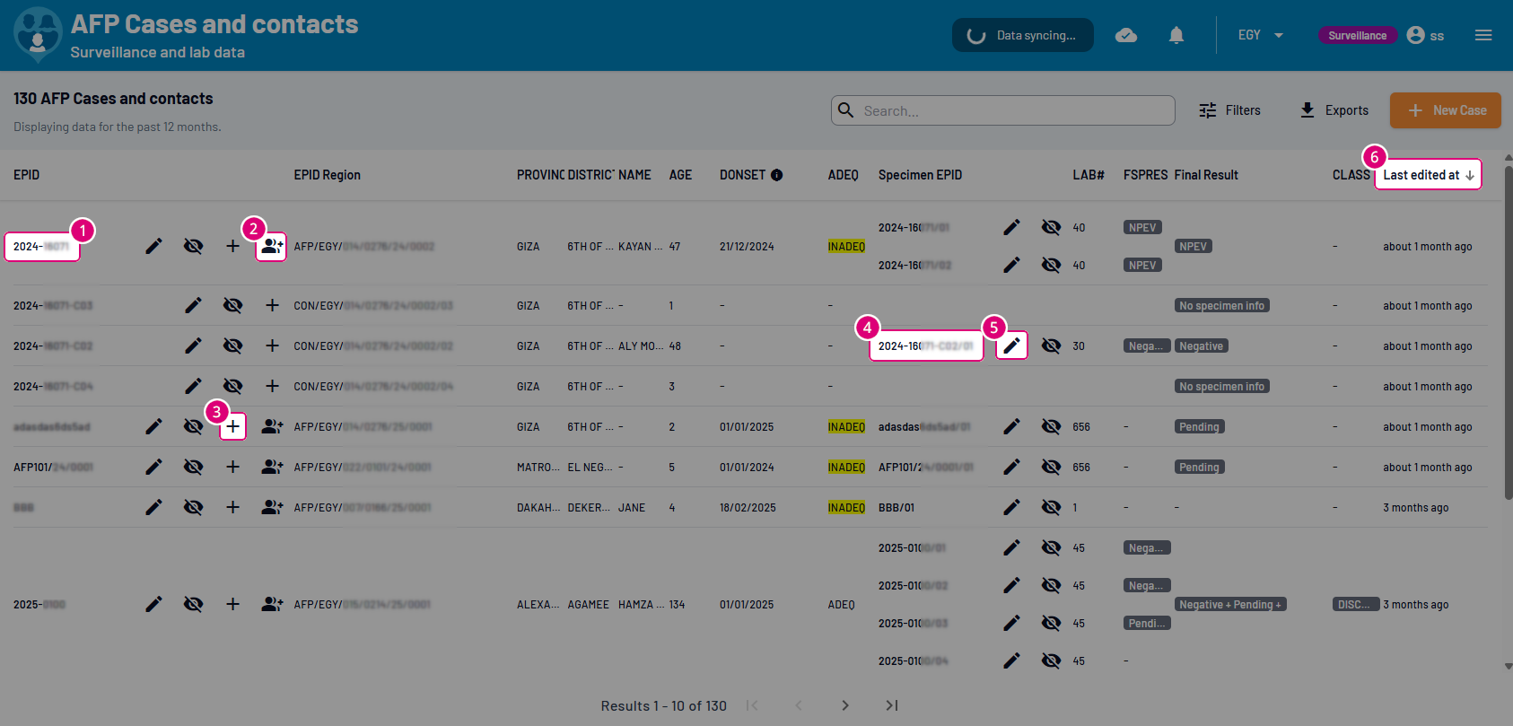 Navigating the interface — WebIFA Help